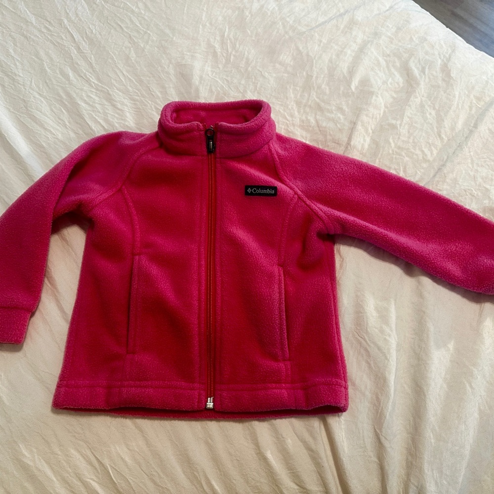 Columbia Bright Pink Fleece Jacket - 2T